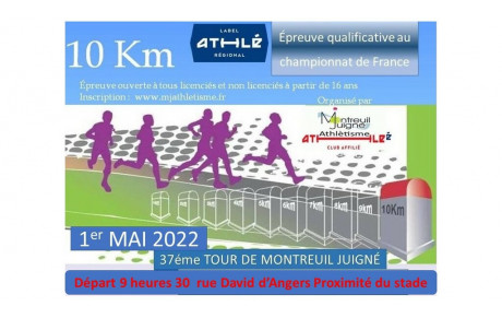 1er Mai 10 Km de Montreuil Juigné avec Joris